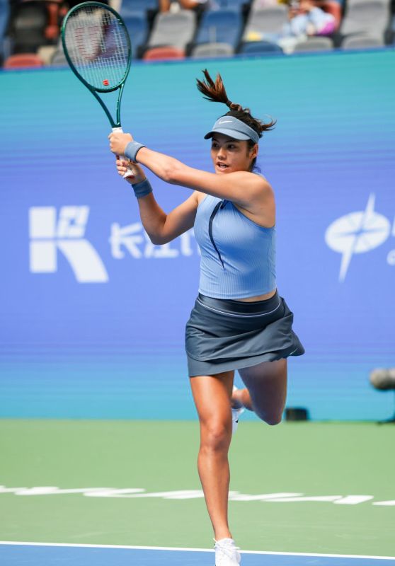 Emma Raducanu on Court Wear at Wuhan Open 2025