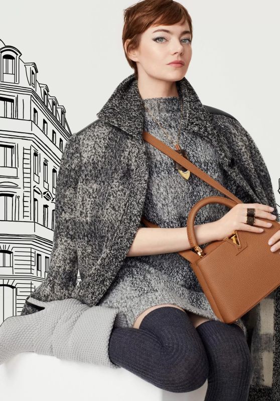 Emma Stone in Textured Knitwear for Louis Vuitton Campaign 2025