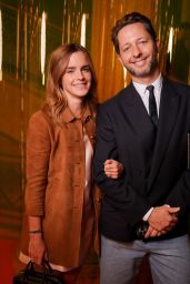 Emma Watson Embraces Minimalist Suede for Miu Miu Show