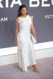 Eva Longoria in Cowl Neck Dress at Victoria Beckham Premiere 2025