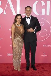 Eva Longoria Wears Intricate Beaded Gown at Monaco Gala