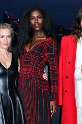 Gillian Anderson Champions Sci-Fi Chic in Leather Midi Dress