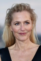 Gillian Anderson Champions Sci-Fi Chic in Leather Midi Dress