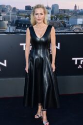 Gillian Anderson Champions Sci-Fi Chic in Leather Midi Dress