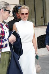 Gillian Anderson Embodies Minimalist Chic for Paris Fashion Week 2025