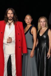 Greta Lee Showcases Sculptural Maxi Dress at Tron Ares London Sneak Peek