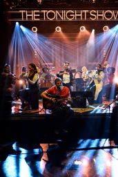 Hayley Williams Selects Striped Sweater for The Tonight Show