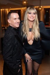 Heidi Klum Stuns in Avant-Garde Black Mini Dress at 