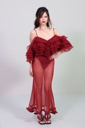 Jenna Ortega in Givenchy Spring 2026: Ruffles and Sheer Drama
