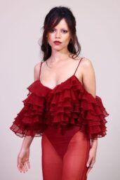 Jenna Ortega in Givenchy Spring 2026: Ruffles and Sheer Drama