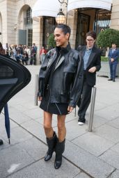 Jennifer Connelly embraces sleek leather Louis Vuitton look at Vogue Paris Fashion Week dinner 2025