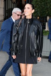 Jennifer Connelly embraces sleek leather Louis Vuitton look at Vogue Paris Fashion Week dinner 2025