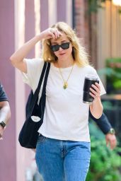 Jennifer Lawrence Off-Duty Chic: Flared Denim and The Row Slippers