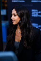 Jessica Alba Opts For Relaxed Tailoring at Mill Valley Film Festival