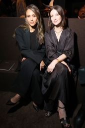 Jessica Alba Wears Leather Mini Outfit at Paris Fashion Week