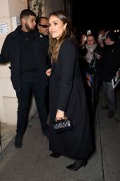 Jessica Alba Wears Leather Mini Outfit at Paris Fashion Week
