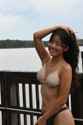 Jiny Lin in Tonal Bikini for Outdoor Summer Look