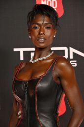 Jodie Turner-Smith Selects Thematic Leather Gown for Tron Premiere