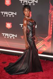 Jodie Turner-Smith Selects Thematic Leather Gown for Tron Premiere