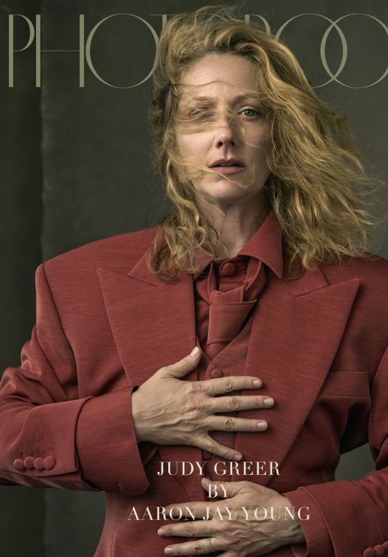 Judy Greer’s Autumn/Winter 2025 PhotoBook Shoot: A Study in Androgynous Elegance & Textural Mastery