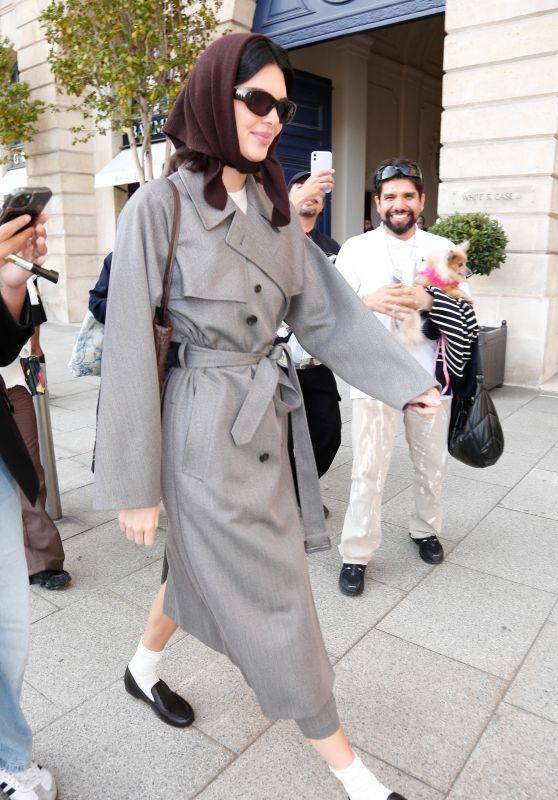 Kendall Jenner Channels 90s Chic in The Row Trench Coat in Paris