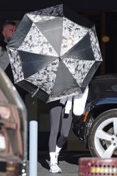 Kendall Jenner With Mug in Simple Sweater for a CA Outing