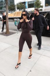 Kim Kardashian Embraces Monochromatic Skin-Tight Aesthetic for Brand Launch