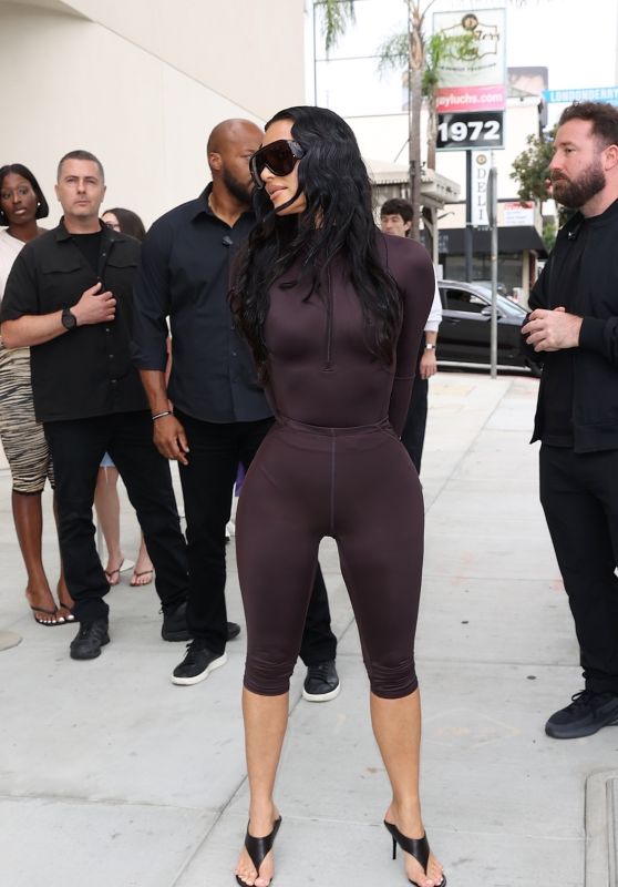 Kim Kardashian Embraces Monochromatic Skin-Tight Aesthetic for Brand Launch