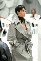 Kim Kardashian Masterfully Wears Trench Coat at Maison Margiela Spring 2026