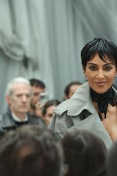 Kim Kardashian Masterfully Wears Trench Coat at Maison Margiela Spring 2026