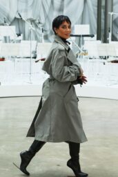 Kim Kardashian Masterfully Wears Trench Coat at Maison Margiela Spring 2026