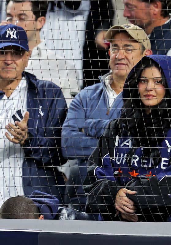 Kylie Jenner Dons Marty Supreme Hoodie at Yankees ALDS Game