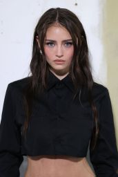 Leni Klum Champions The Cropped Shirt Trend at Vetements Paris Show