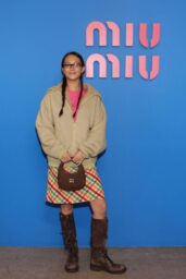 Lily Chee Channels Academic Aesthetic at Miu Miu Show