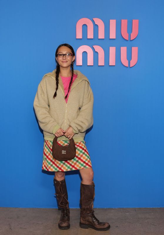 Lily Chee Channels Academic Aesthetic at Miu Miu Show