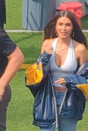 Madison Beer Embraces Sporty Chic In Bomber Jacket And Halter Top
