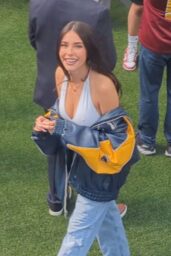 Madison Beer Embraces Sporty Chic In Bomber Jacket And Halter Top