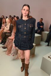 Maia Mitchell In Structured Denim Set At Zimmermann Paris Show 2025