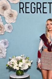 Mckenna Grace Selects Architectural White Top for Regretting You Photocall
