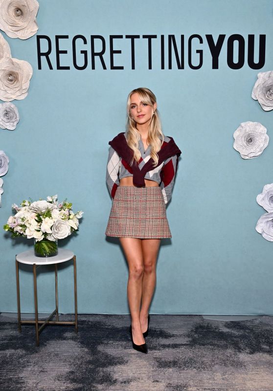Mckenna Grace Selects Architectural White Top for Regretting You Photocall