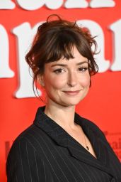Milana Vayntrub Opts for Pinstripe Blazer Dress at The Chair Company