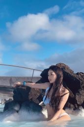 Ming Yue Embraces Timeless White Bikini Wellness Editorial 2025