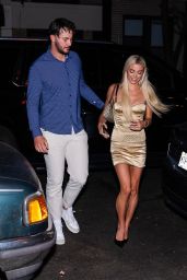 Olivia Dunne Selects Gold Corset Mini Dress for New York Birthday