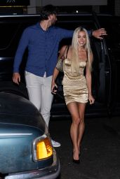 Olivia Dunne Selects Gold Corset Mini Dress for New York Birthday