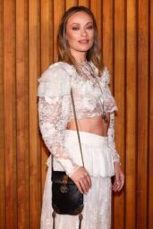 Olivia Wilde Opts For Romantic Lace at the Chloé Fashion Show