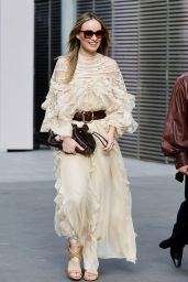 Olivia Wilde Wears Silk Lace Dress for Zimmermann Spring 2026 Show