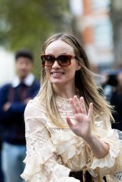 Olivia Wilde Wears Silk Lace Dress for Zimmermann Spring 2026 Show