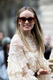 Olivia Wilde Wears Silk Lace Dress for Zimmermann Spring 2026 Show