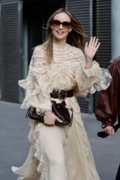 Olivia Wilde Wears Silk Lace Dress for Zimmermann Spring 2026 Show