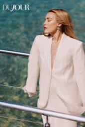 Piper Perabo Embraces White Tailoring for DuJour Magazine